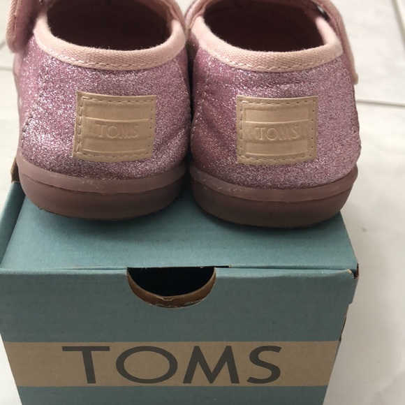 Toms Classic Ballet Pink Glitter - Picture 5 of 7